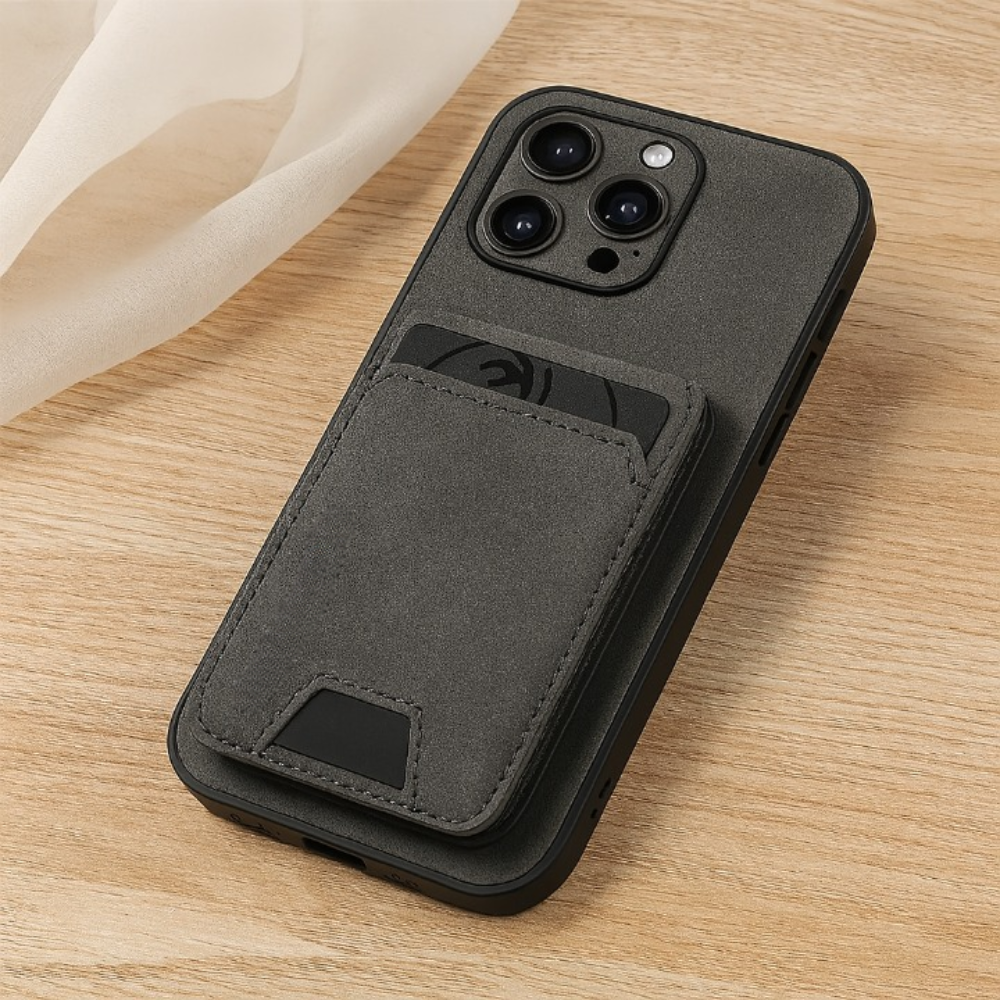 Luxus PU Lederetui – Kartenhalter & Standfunktion