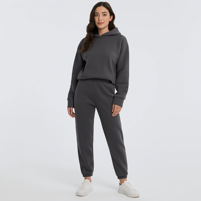 Ultimatives Komfort-Set aus Hoodie und Jogginghose – Gemütliche 2-teilige Loungewear für Frauen