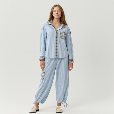 Viktoria – 2-teiliges, lässiges Pyjama-Set für Damen – Weicher und lässiger Schlafanzug