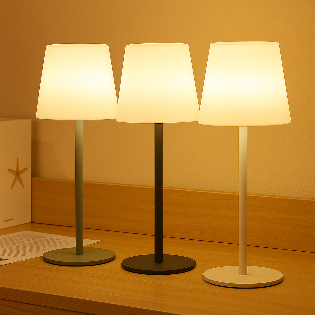 LumiGlow – Kabellose wiederaufladbare Lampe mit einstellbarer warmen Beleuchtung