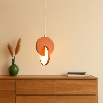 NordicGlow – Moderne skandinavische LED-Pendellampe mit rundem Rahmen und warmem Glühen