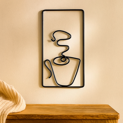 CaféCharm – Legesichere Wandkunst mit Kaffeetasse für Innen- und Außenbereich