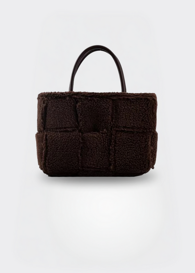 Handtasche Damen – Weiche Tasche mit Reißverschluss – Plüsch