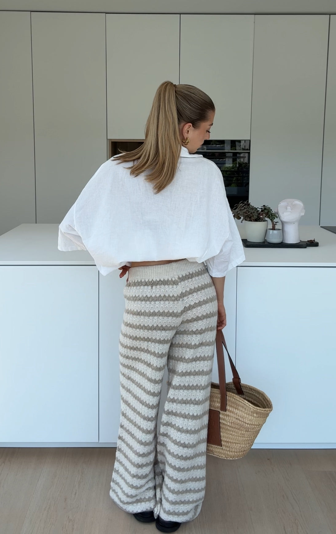 Strickhose "Soléa" Light Beige – Handmade Vibes für deine Garderobe