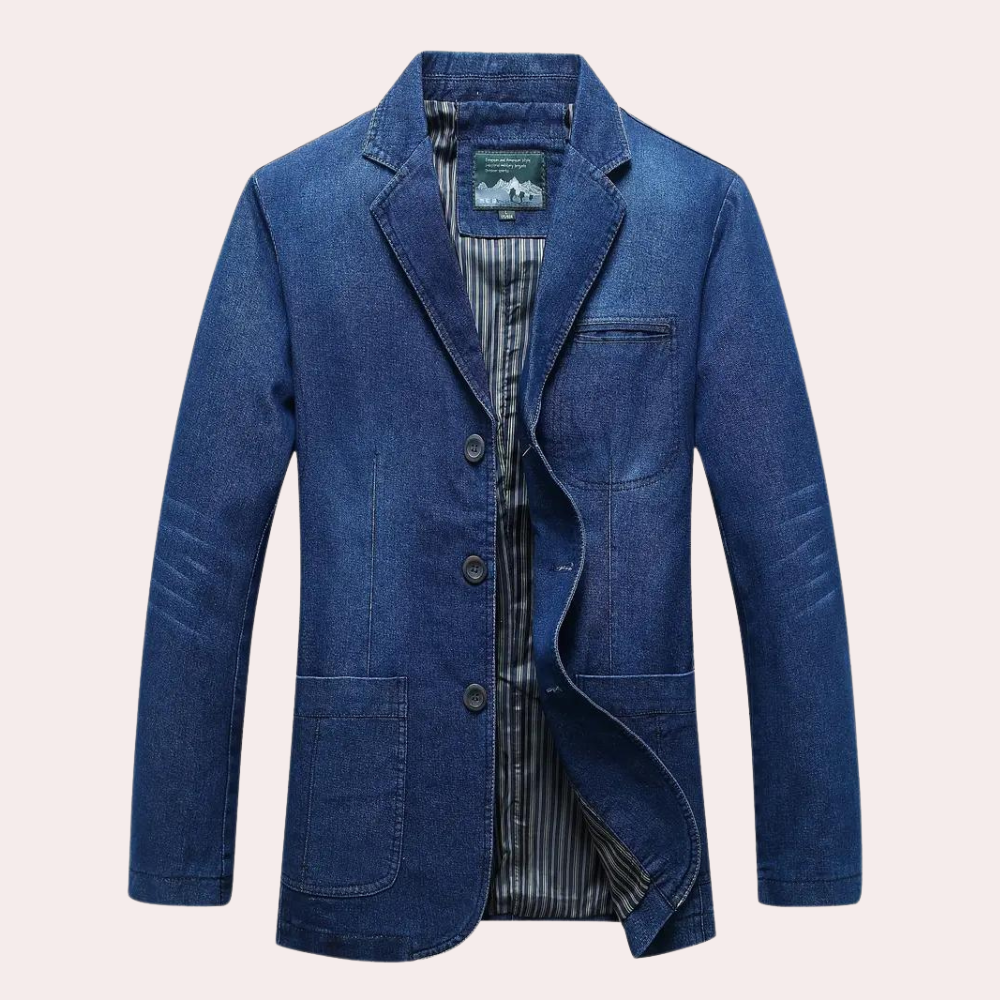 Logan | Zeitloser Denim-Blazer für stilvollen Komfort