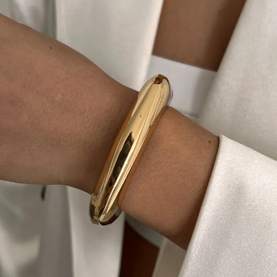 Vintage Chunky Damen Armreif Gold Modeschmuck