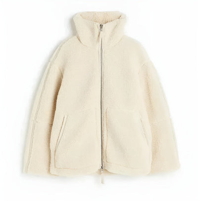 Damen Fleece Jacke Oversized Stil