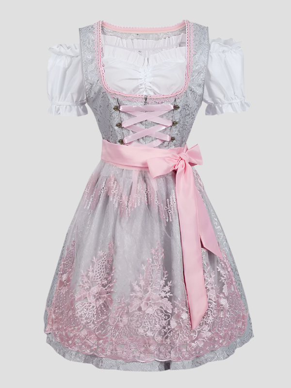 Damen Spitzenkleid Elegante Passform Festliche Kleider