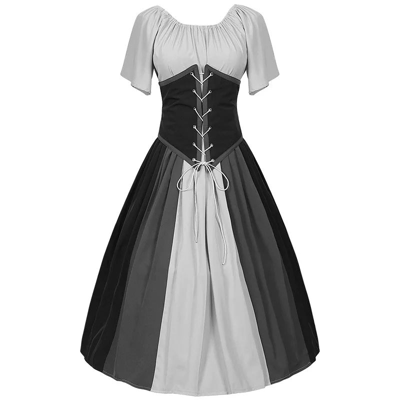 Damen Klassisches Dirndlkleid mit Puffärmeln | Midi