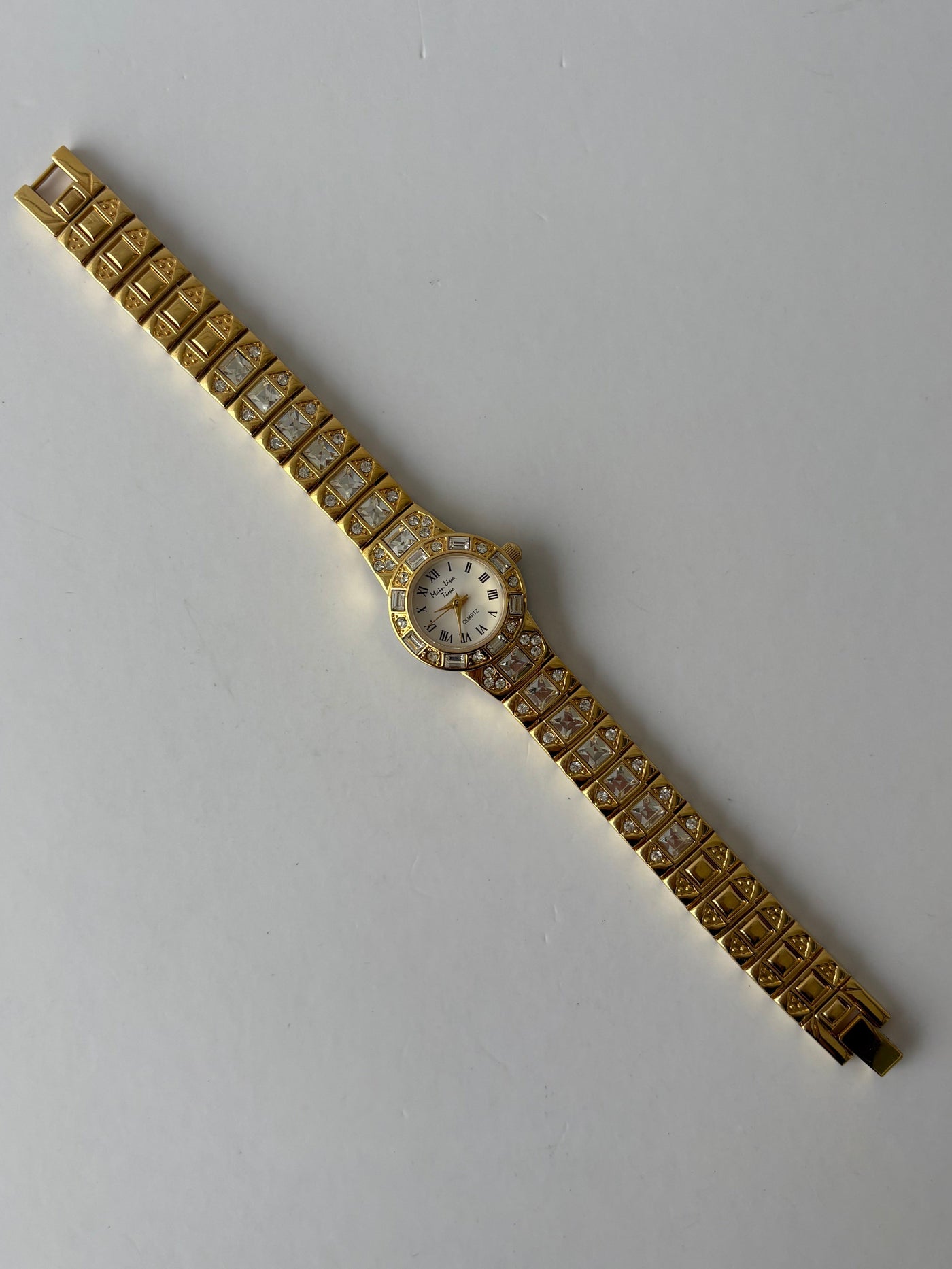Vintage Gold Diamant Damen Armbanduhr
