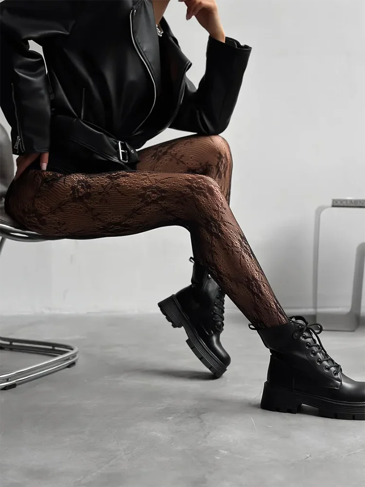 Maria | Elegante Strumpfhose mit Blumenmuster