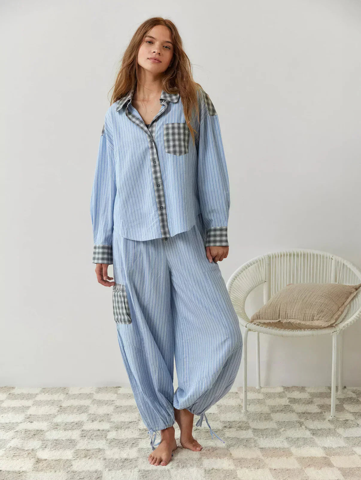 Eleganter Damen Pyjama Lang für Entspannte Nächte