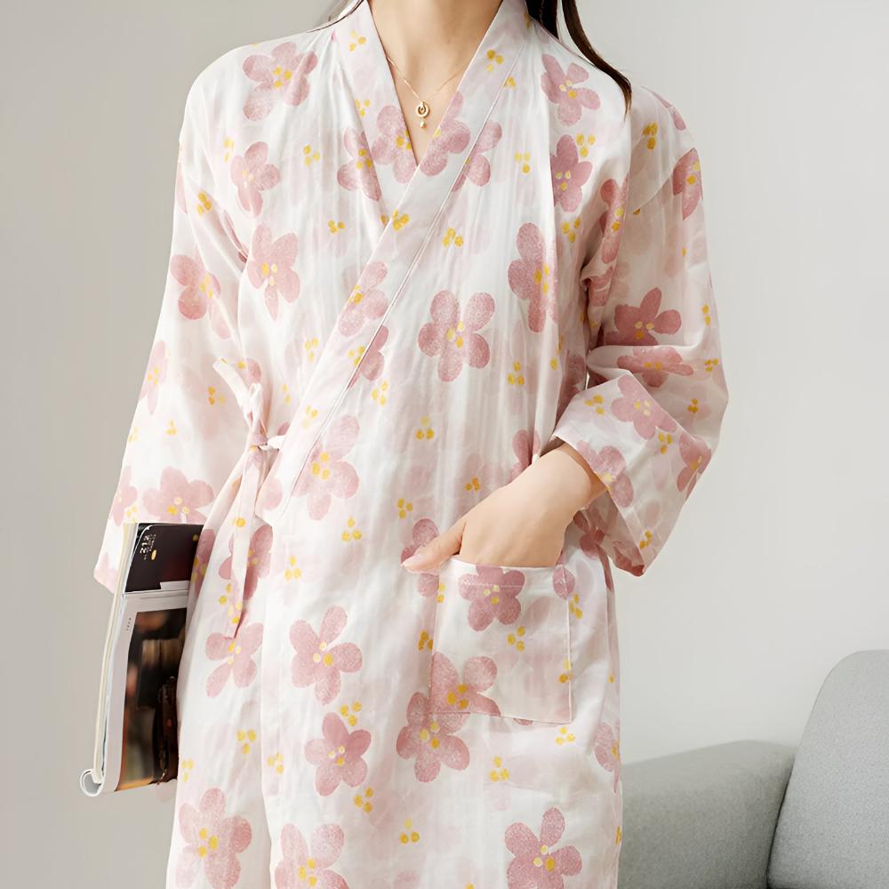 Eleganter Kimono mit Taillengürtel für stilvolle Eleganz