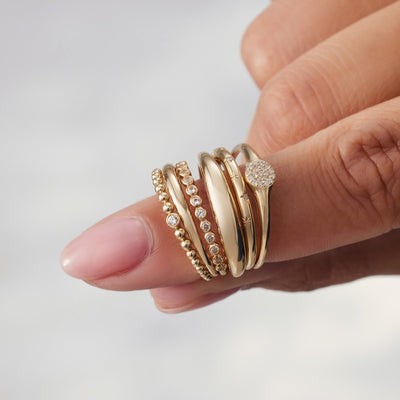 Gold Midi Dome Ring