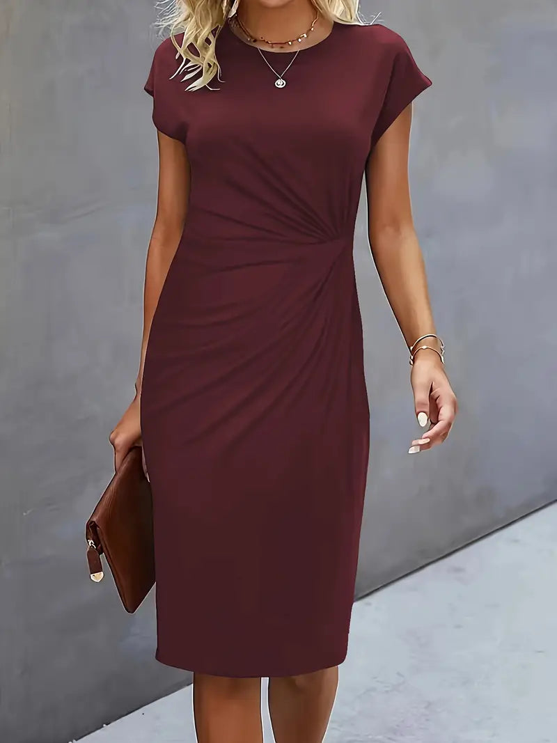 Adeline™ – Elegantes, einfarbiges Kleid