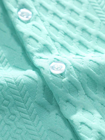 Modernes Herren-Set mit 3D-Waffelstruktur | Hemd & Shorts