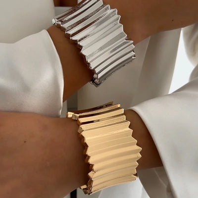 Exklusives Damen Armreif Set Breit Gold