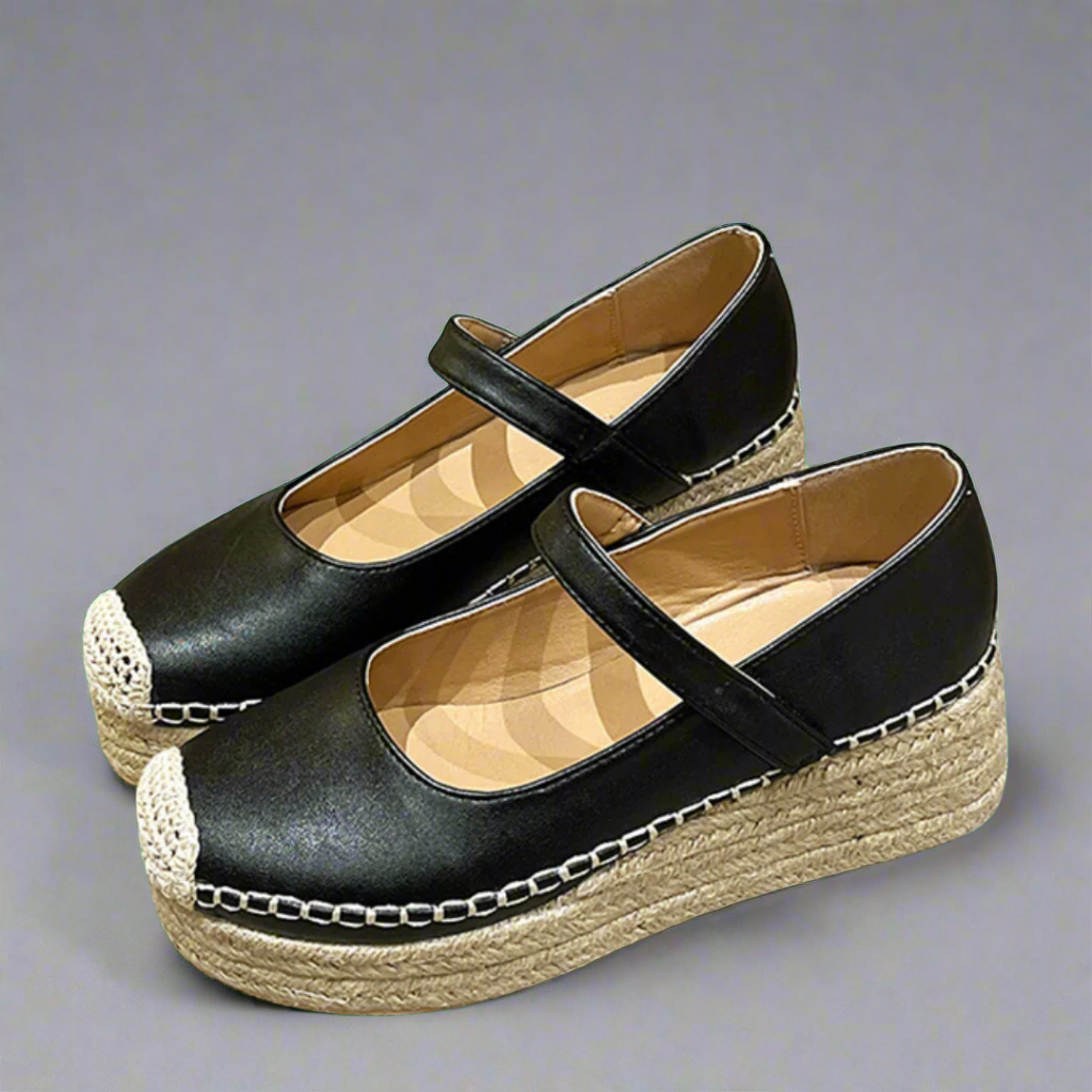 Elegante Damen Keilsandaletten mit Schnallenverschluss