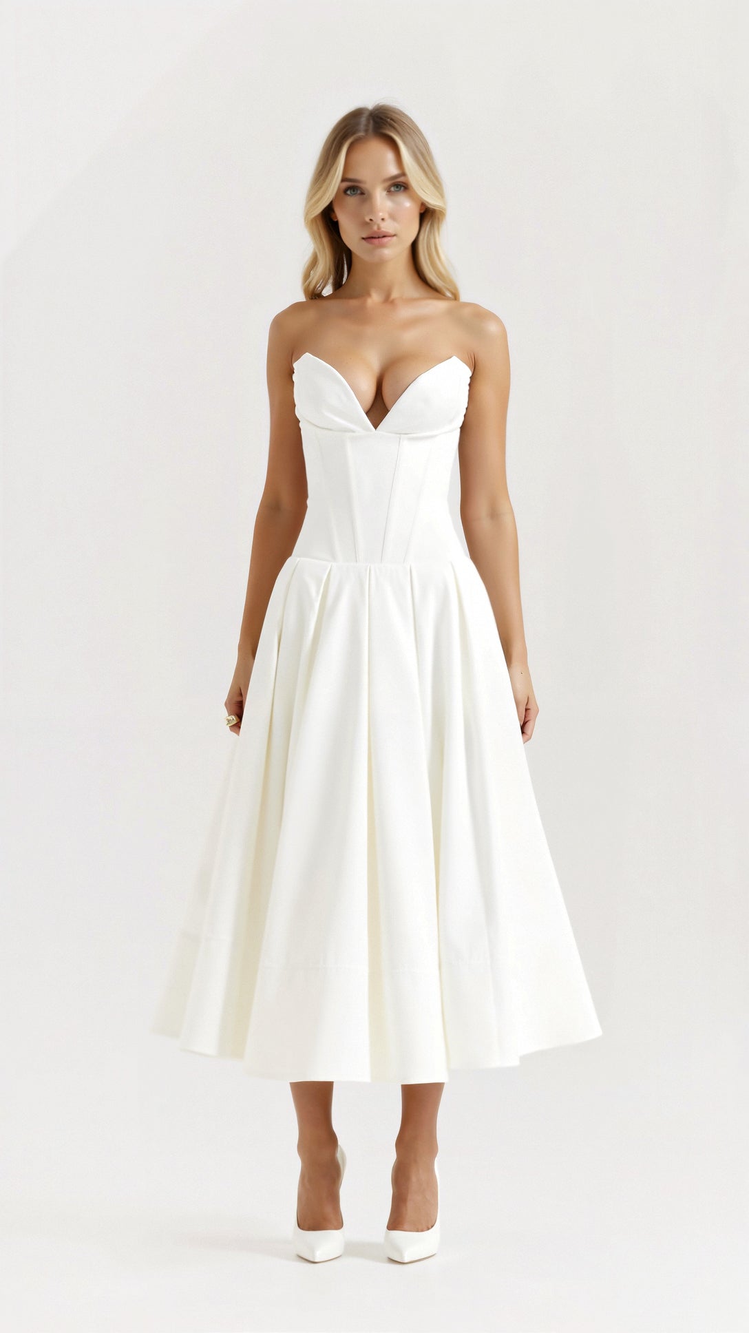 Trägerloses Midikleid Celestia