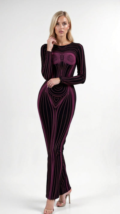 Xiomara, figurbetontes Maxikleid