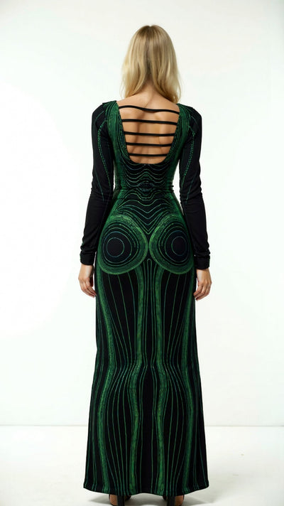 Xiomara, figurbetontes Maxikleid