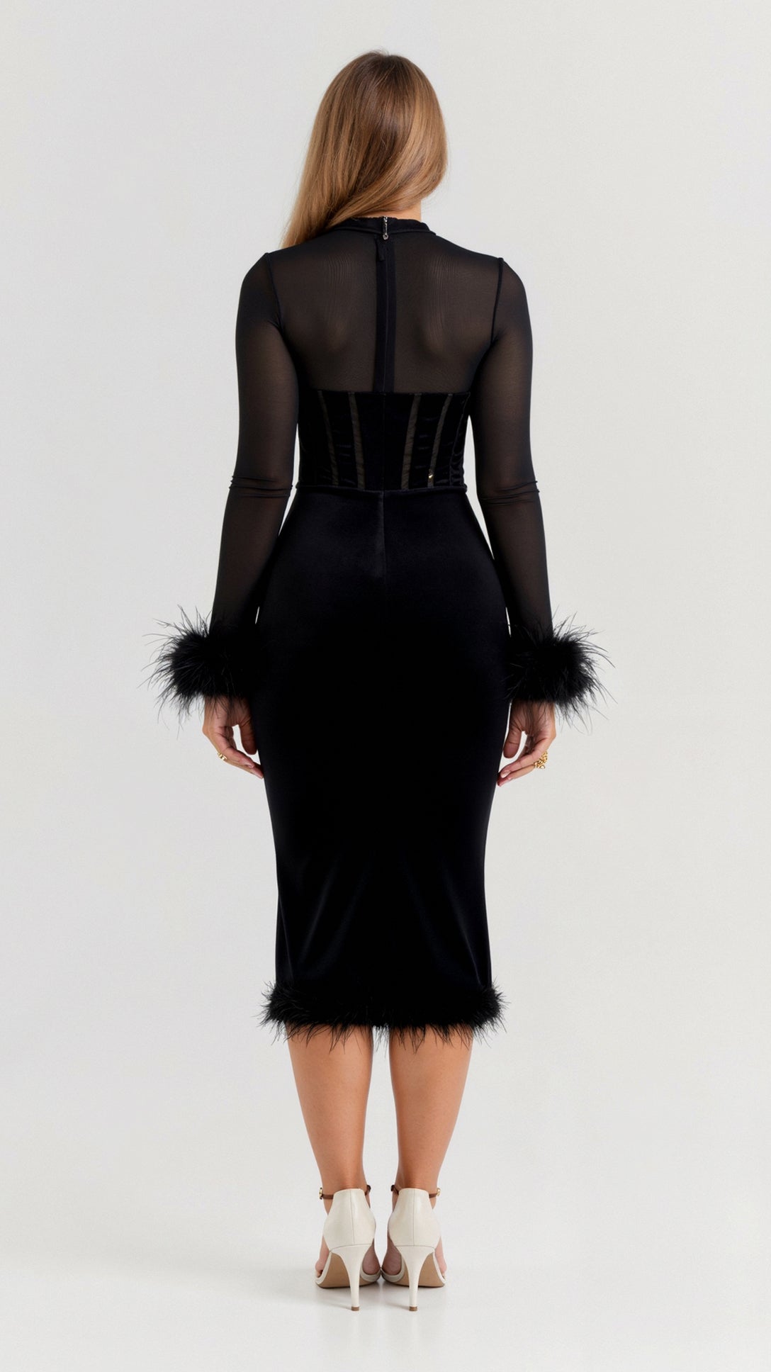 Sabine Schwarzes Midikleid