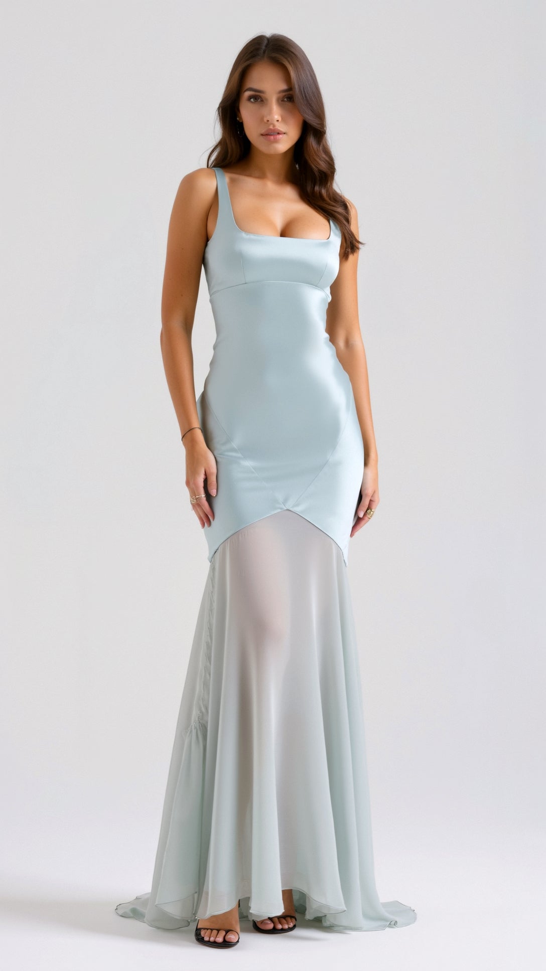 Ursula Chiffon-Maxikleid