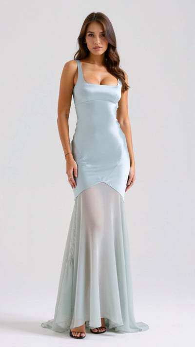 Ursula Chiffon-Maxikleid