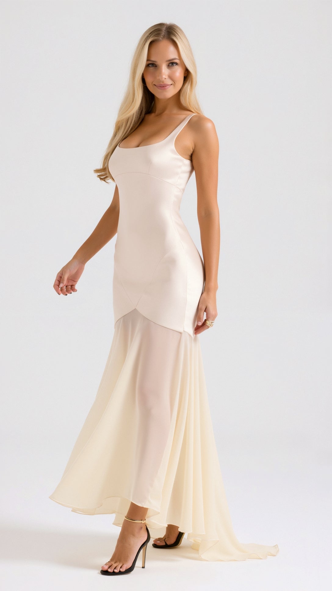 Ursula Chiffon-Maxikleid