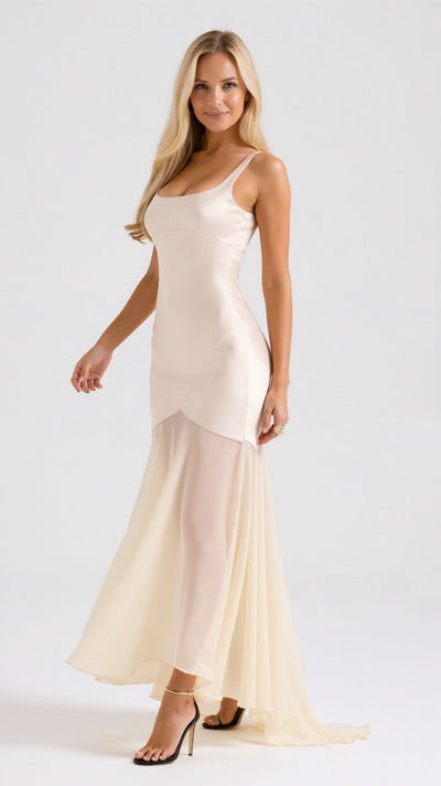 Ursula Chiffon-Maxikleid