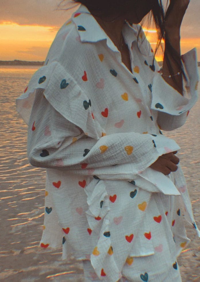 Amira | Herz-Print Zweiteiler-Set – Perfekt für entspannte Sommertage