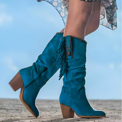 Fransige Cowboystiefel mit Boho-Charme