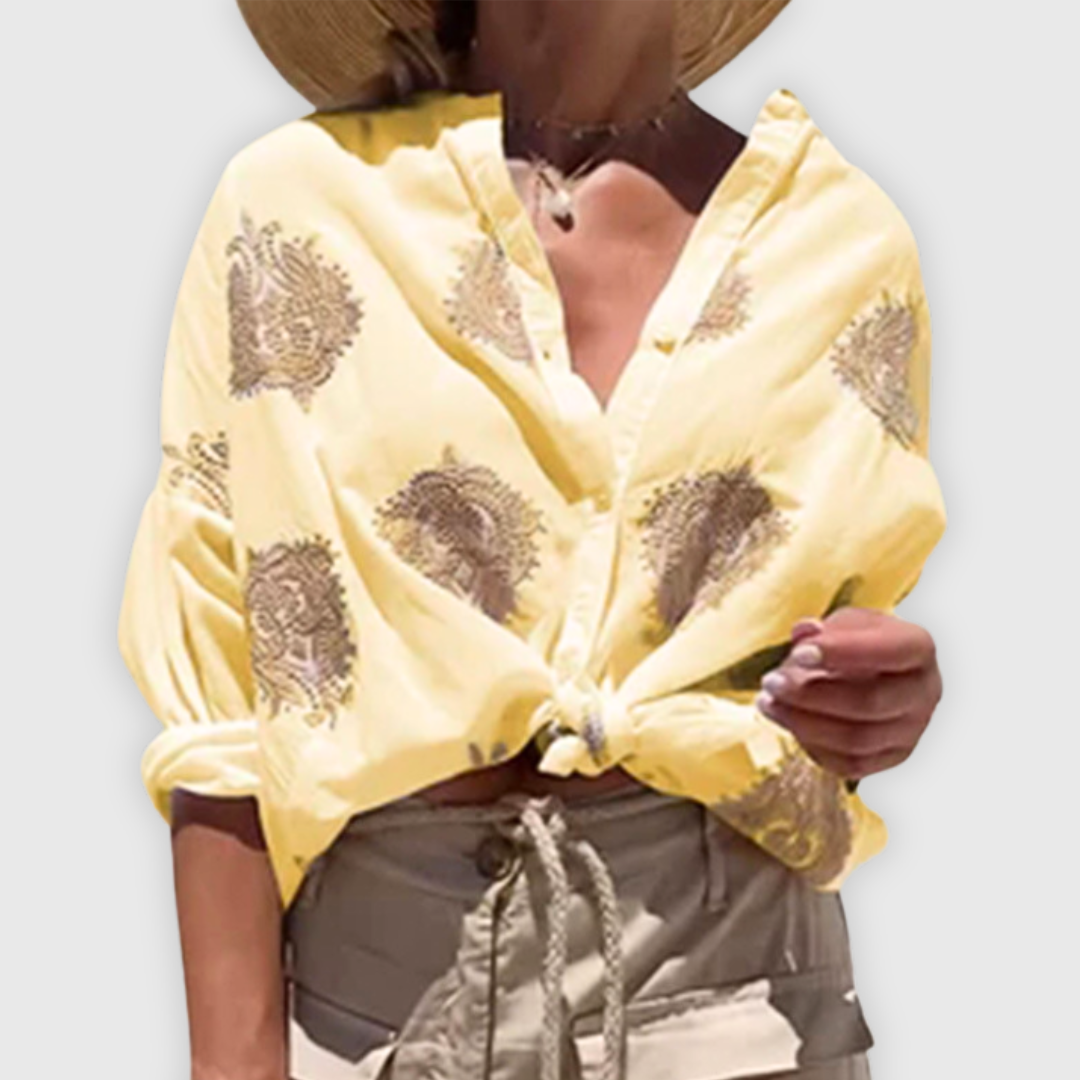 Leichte Elegante Damen Bluse Handgefertigt