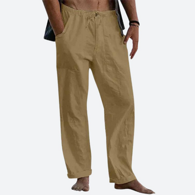 Herren Casual Leinenhose – Stylische Sommerhose für Herren, Atmungsaktiv und Bequem