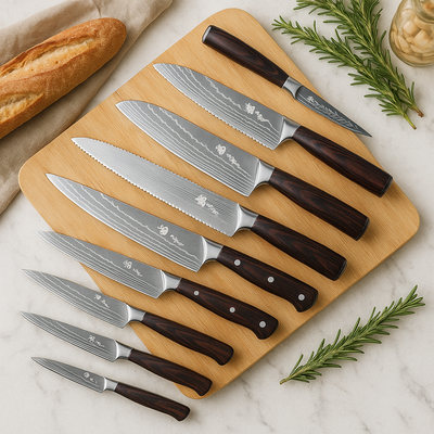 Gastronom | 10-teilige Küchenmesser-Kollektion mit Holzgriffblock