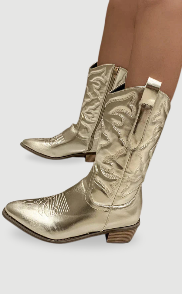 Geneva | Elegante Cowboy-Stiefel aus Metall
