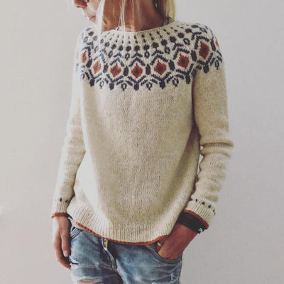 Laura | Geometrischer Grobstrick pullover