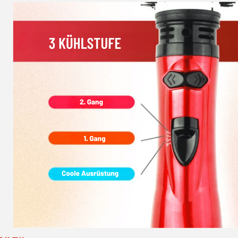 CurlFlow – 2-in-1-Heißluft Styler und Rotierender Haartrockner