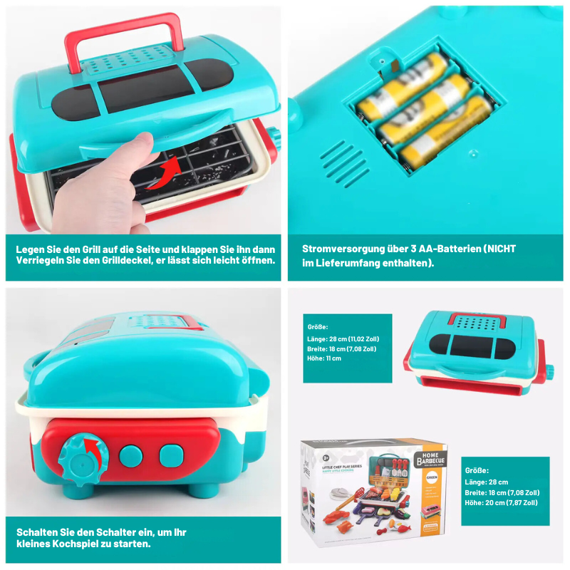 GrillSplash – Kinder  Grill Set  Mit Sprinkler Und Licht