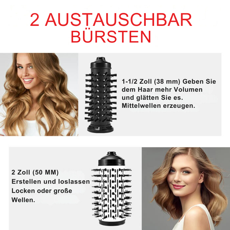 CurlFlow – 2-in-1-Heißluft Styler und Rotierender Haartrockner