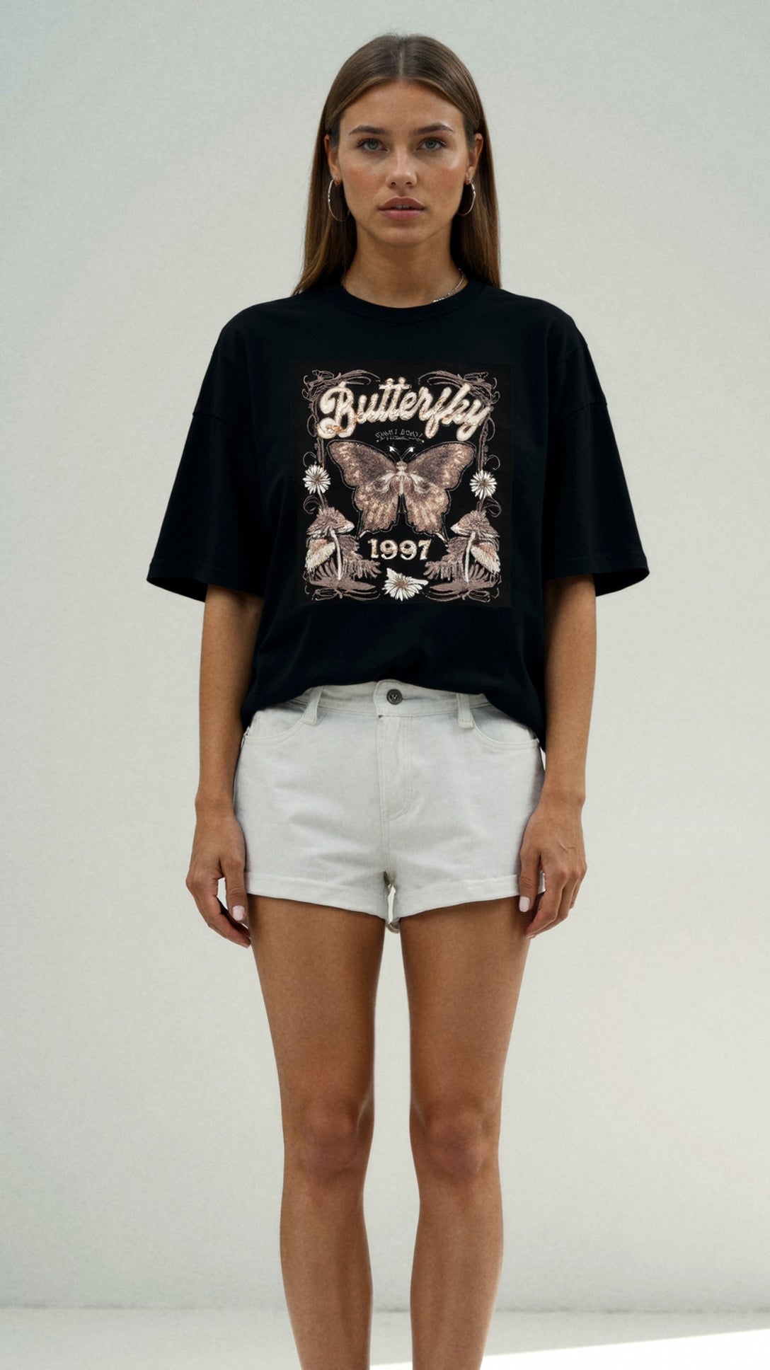 Justine Oversize-T-Shirt mit Grafik