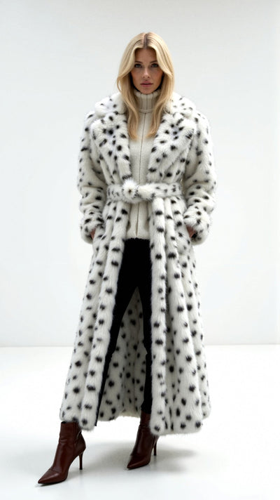 Morgana – Lange Kunstpelzjacke