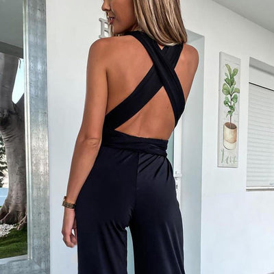 Stylischer Leinen Jumpsuit mit weitem Bein – Elegante Sommermode
