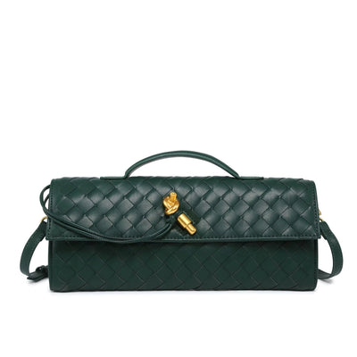 Luxury Vegan Leather Clutch – Handwoven, Elegant & Sustainable
