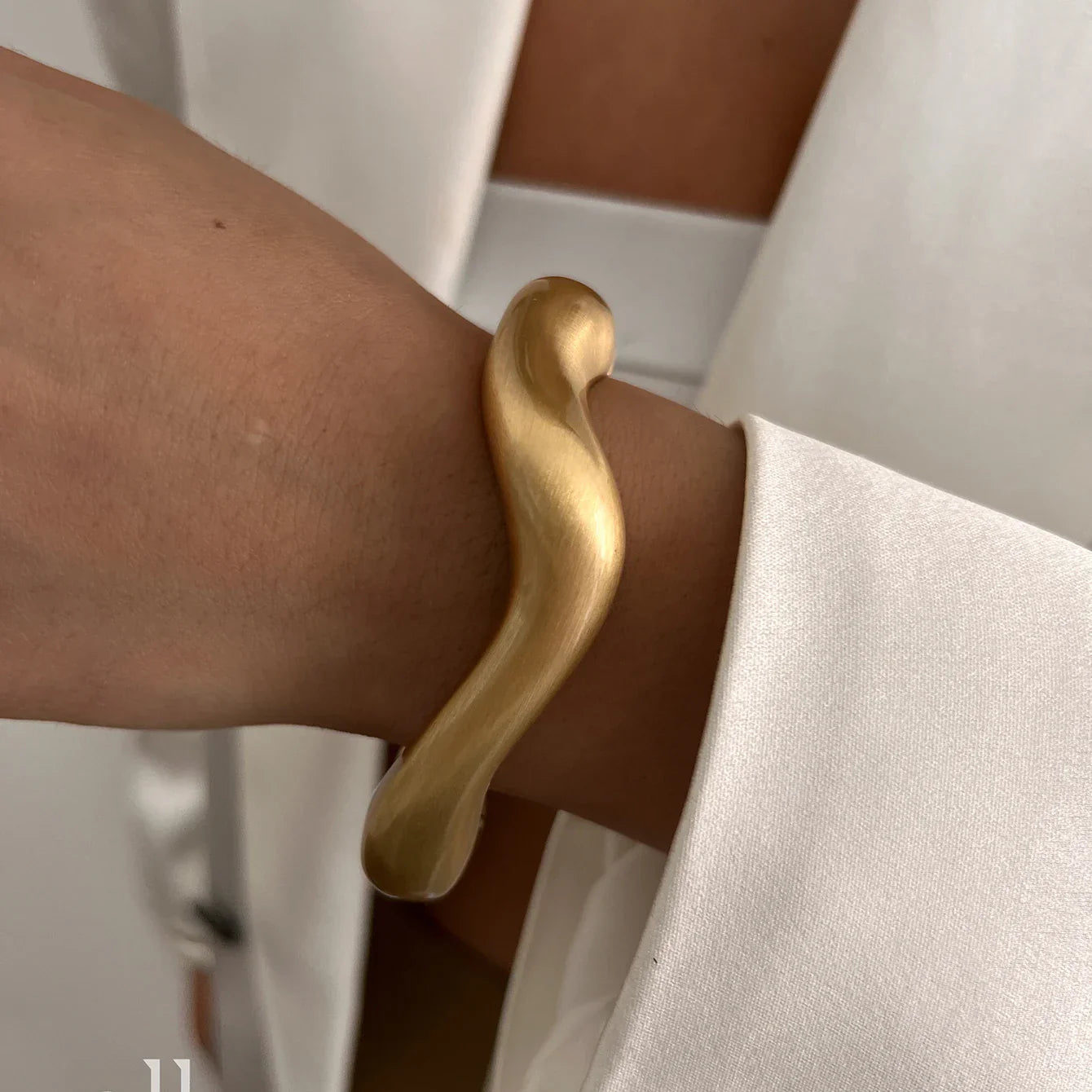 Stilvolle Vintage Damen Armreif Geometrisch Golden Silber