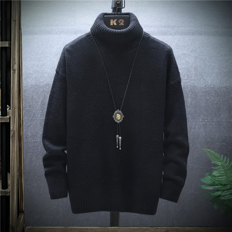 Maximilian - Eleganter dicker Rollkragenpullover für Männer