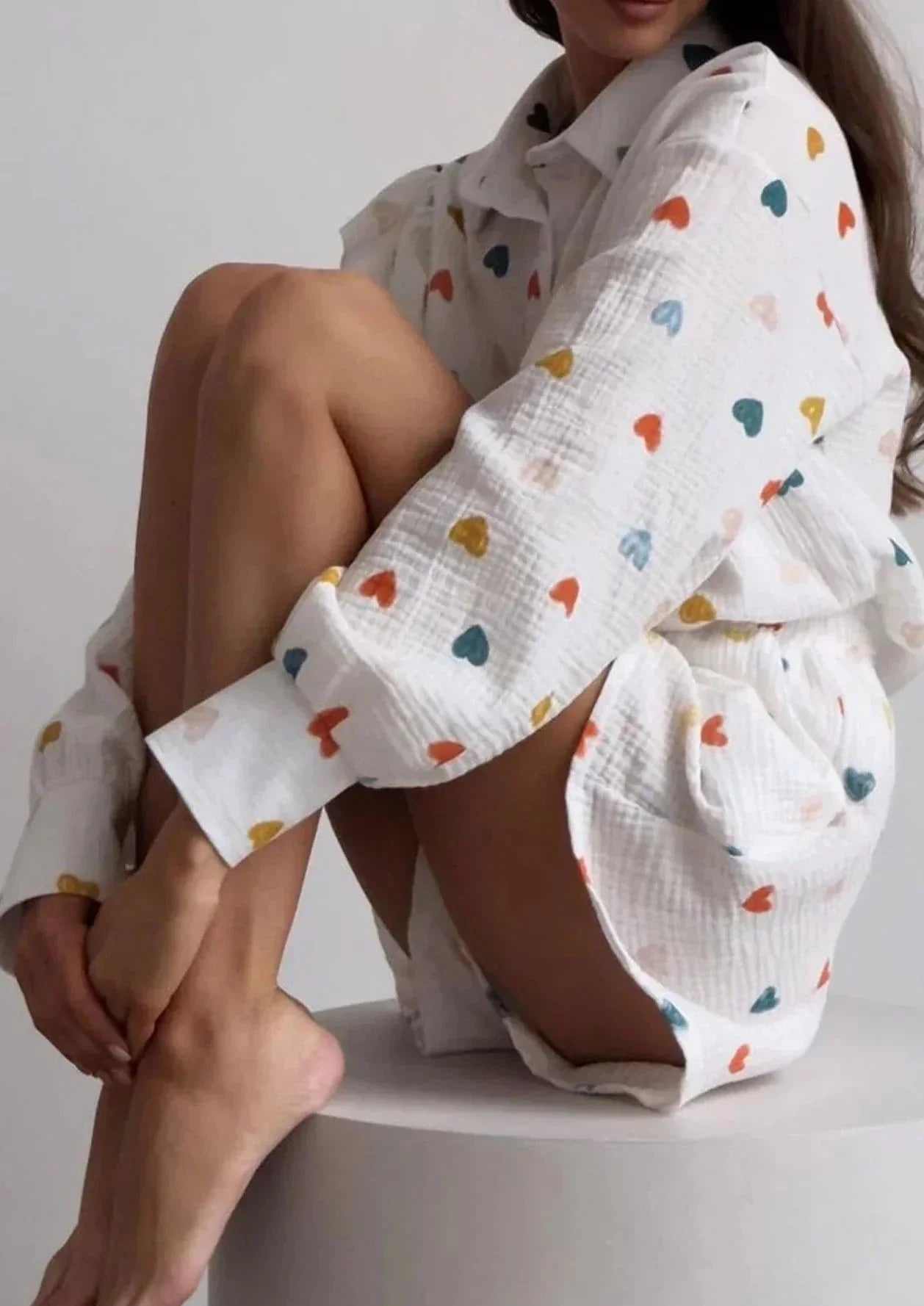 Amira | Herz-Print Zweiteiler-Set – Perfekt für entspannte Sommertage