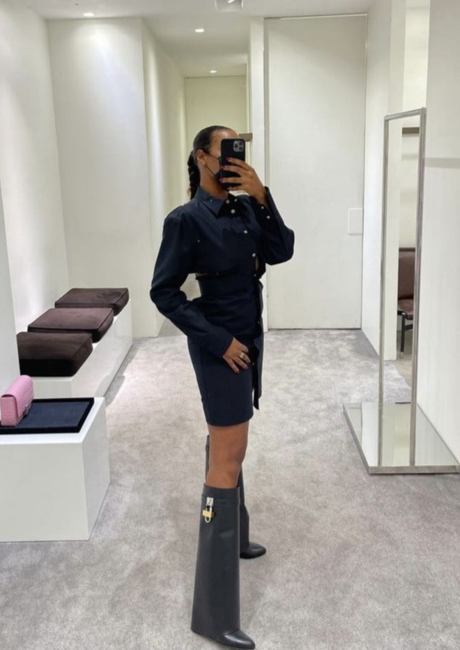 Sophie | Hochwertige Hilary-Stiefel aus Schwarzem Rindsleder – Eleganz und Qualität