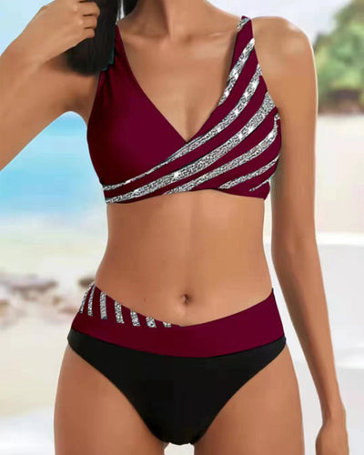 Mona - Warmer Bikini mit Print