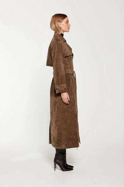 Ella | Wildleder Trenchcoat